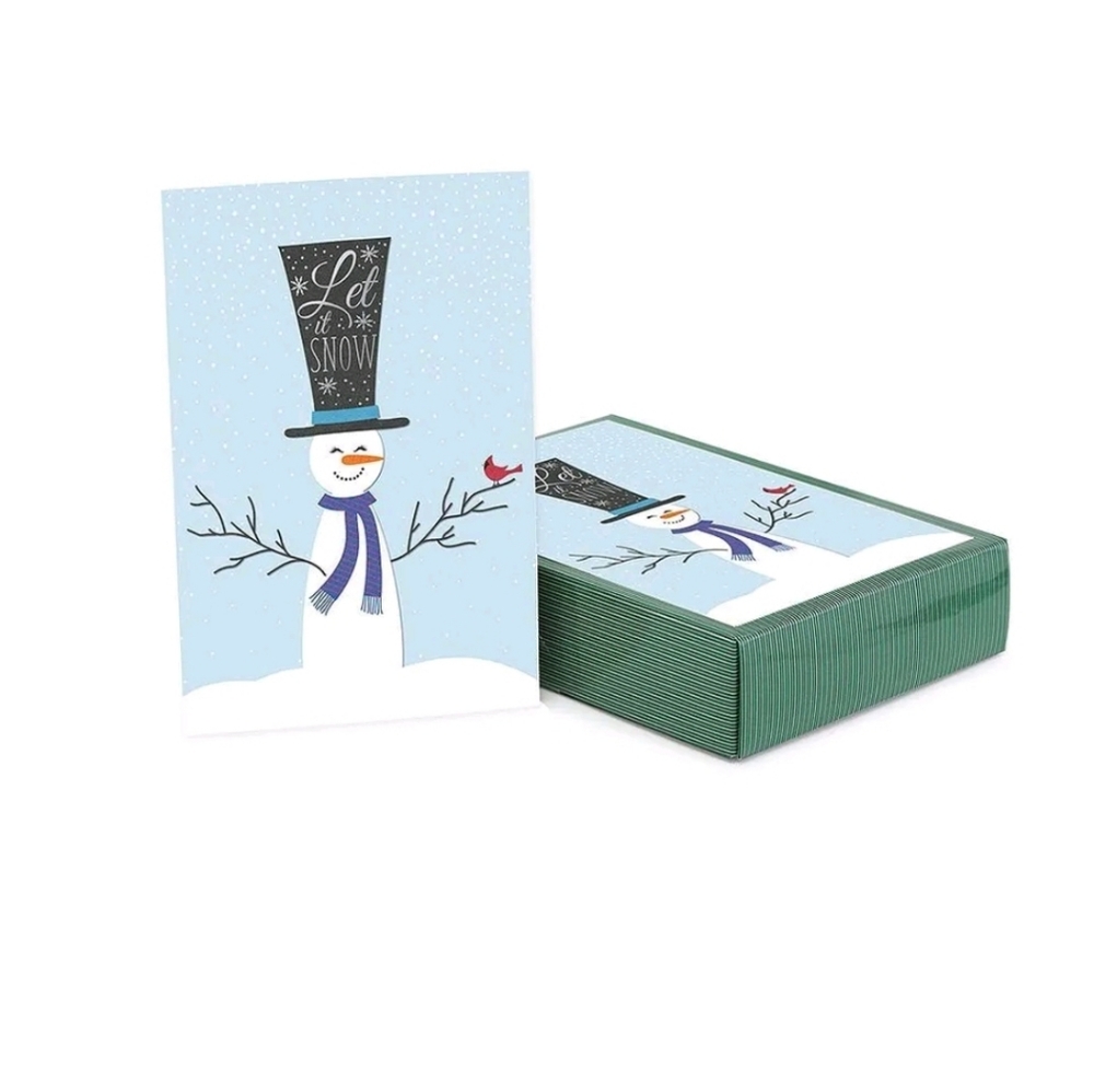 Masterpiece Snowman Holiday Christmas Cards Set of 18 with Envelopes